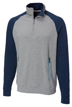 Cutter & Buck Ballinger Half Zip Fleece, 2X, 3X -Big&Tall Outlet CB Ballinger Grey Heather 06030.1490709109