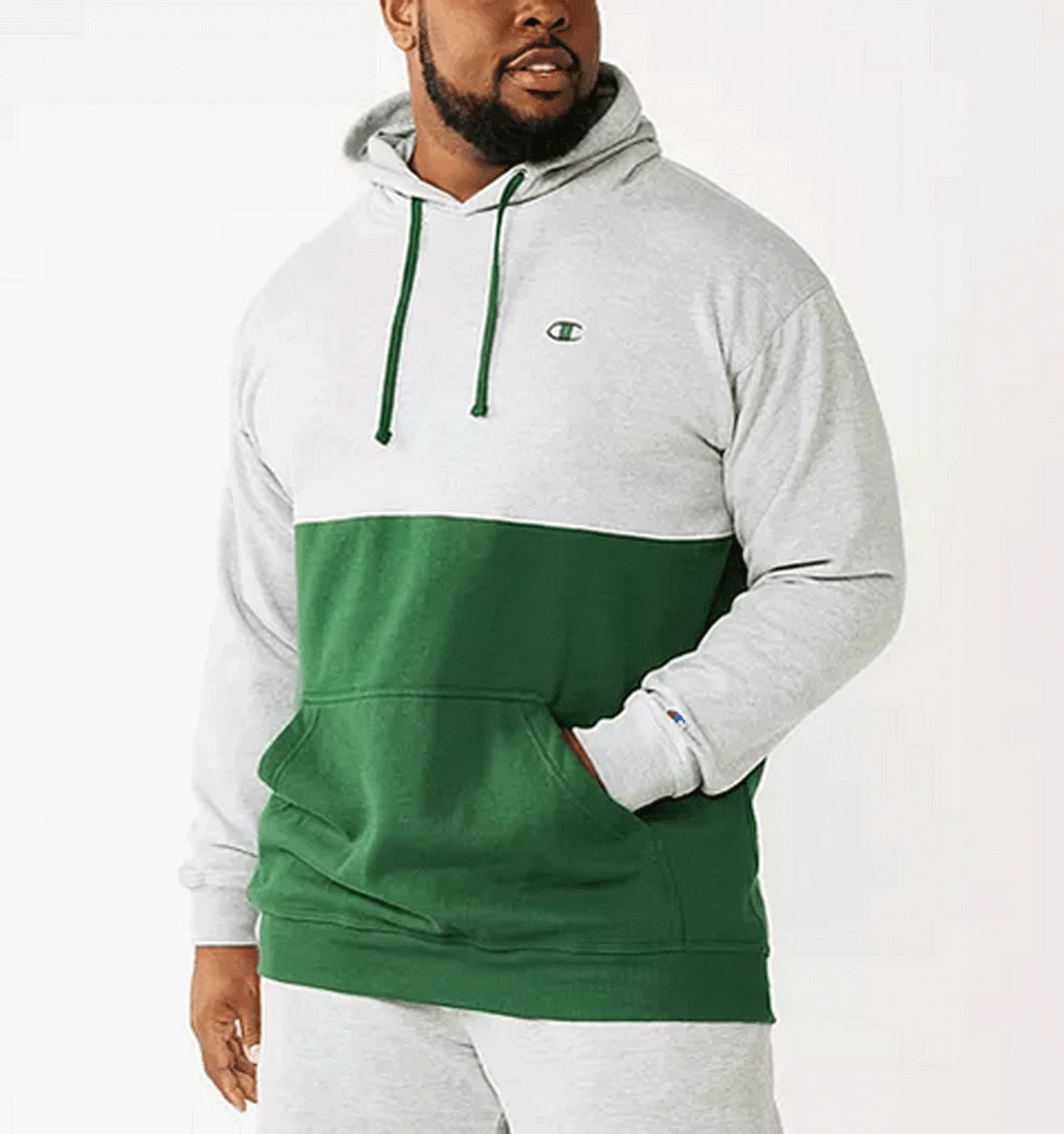 Champion Split Body Colorblock Fleece Hoodie 5 Colors 2X, 4X, 5X, 6X 3 Champion Split Body Colorblock Fleece Hoodie 5 Colors 2X, 4X, 5X, 6X
