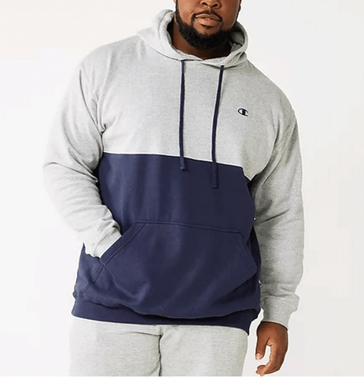 Champion Split Body Colorblock Fleece Hoodie 5 Colors 2X, 4X, 5X, 6X 6 Champion Split Body Colorblock Fleece Hoodie 5 Colors 2X, 4X, 5X, 6X - Image 4