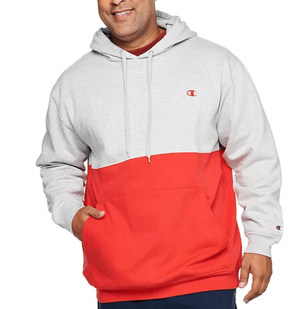 Champion Split Body Colorblock Fleece Hoodie 5 Colors 2X, 4X, 5X, 6X 5 Champion Split Body Colorblock Fleece Hoodie 5 Colors 2X, 4X, 5X, 6X - Image 3