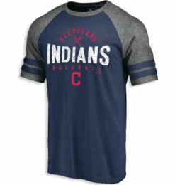 MLB Cleveland Indians Raglan Tee LT, 2X, 2XT, 3X