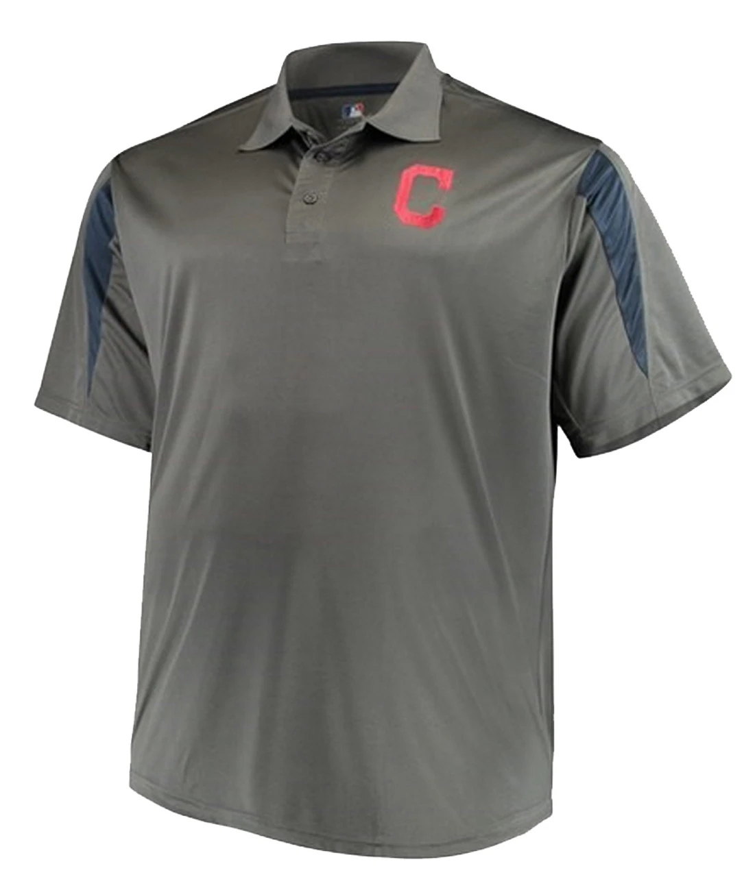 Majestic Cleveland Guardians Gray Contract Polo XLT, 2XT, 3X 3 Majestic Cleveland Guardians Gray Contract Polo XLT, 2XT, 3X