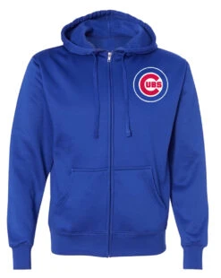 Majestic Chicago Cubs Full Zip Poly Hoodie Royal Blue, 2X