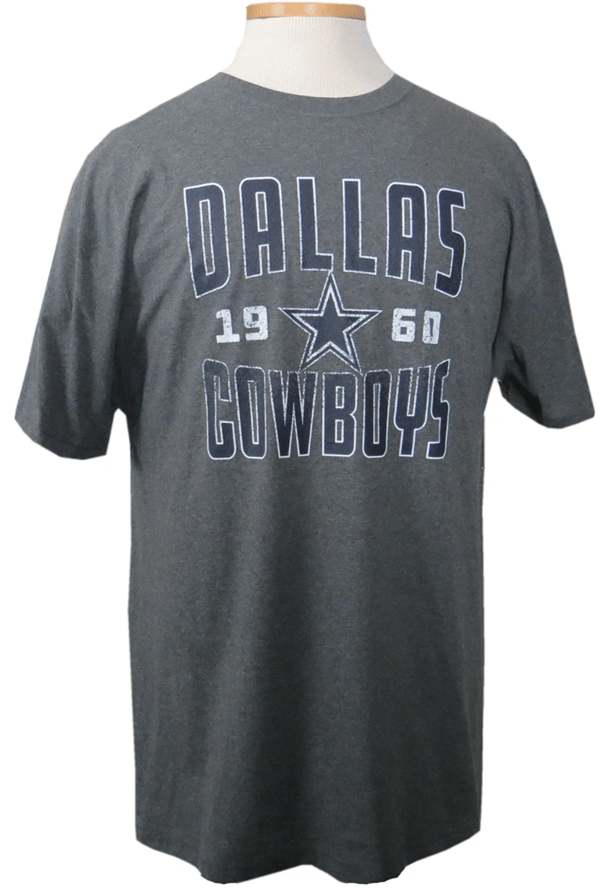 NFL Dallas Cowboys Heather Charcoal Tee Shirt 2XT, 3X, 4XT 3 NFL Dallas Cowboys Heather Charcoal Tee Shirt 2XT, 3X, 4XT