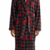 Majestic International Chalet Chic Plush Robe Buffalo Plaid With Dogs LT/XLT, 1X/2X, 2XT/3XT, 3X/4X, 4T/5TXT -Big&Tall Outlet DogRobe 50615.1676998711