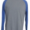 Everyday Essentials Raglan Baseball Style Long Sleeve Tees 4 Colors 2X, 3X -Big&Tall Outlet EDBRaglanBlue 33963.1682698528