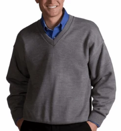 Edwards Acrylic Jersey Knit V-Neck Sweater 6 Colors 2X, 3X, 4X, 5X -Big&Tall Outlet EdsVHGray 42587.1636651914