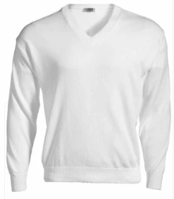Edwards Acrylic Jersey Knit V-Neck Sweater 6 Colors 2X, 3X, 4X, 5X -Big&Tall Outlet EdsVWhite 10664.1636651865