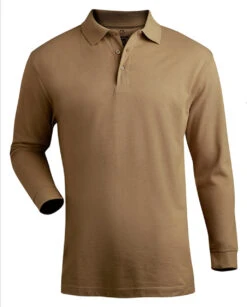 Edwards Long Sleeve Pique Polo 4 Colors 2X, 3X, 4X, 5X -Big&Tall Outlet Edwards Tan 22767.1459359509