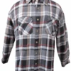 Falcon Bay Gray, Tan & Red Plaid Jersey Fleece Lined Flannel Shirt, 4X -Big&Tall Outlet FBRedGryTan 12897.1692639896