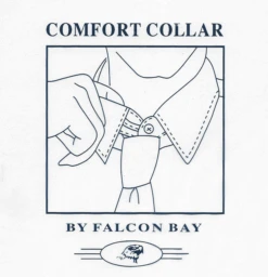 Falcon Bay Comfort Collar Long Sleeve White Dress Shirt 22 38/39