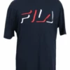 Fila Wordmark Frame Logo Navy Short Sleeve Tee Shirt 2X, 3XT