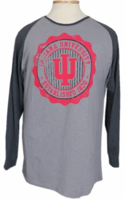 Adidas Long Sleeve Indiana University Seal Tee 2XT, 4X, 6X -Big&Tall Outlet IURaglanFront 75903.1680030477