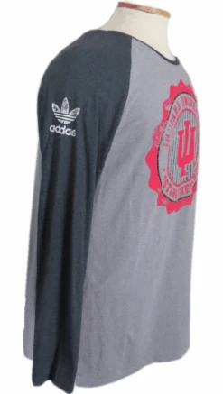 Adidas Long Sleeve Indiana University Seal Tee 2XT, 4X, 6X -Big&Tall Outlet IURaglanSide 26075.1680030592