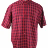 Indygo Smith Red & Navy Plaid Short Sleeve Sport Shirt 3X -Big&Tall Outlet Indygosmithred 64081.1719429701