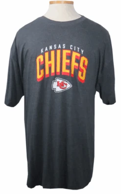 Fanatics Kansas City Chiefs Heather Charcoal Short Sleeve Tee Shirt 5X