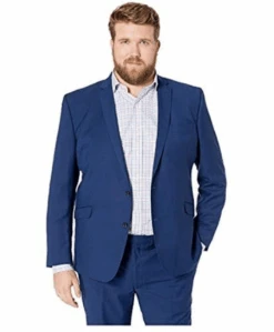 Kenneth Cole Reaction Modern Blue 2-Piece Suit, 44L Jacket; 37"Waist X32" Inseam Pants -Big&Tall Outlet KColeModBluefullguy 82672.1636487879