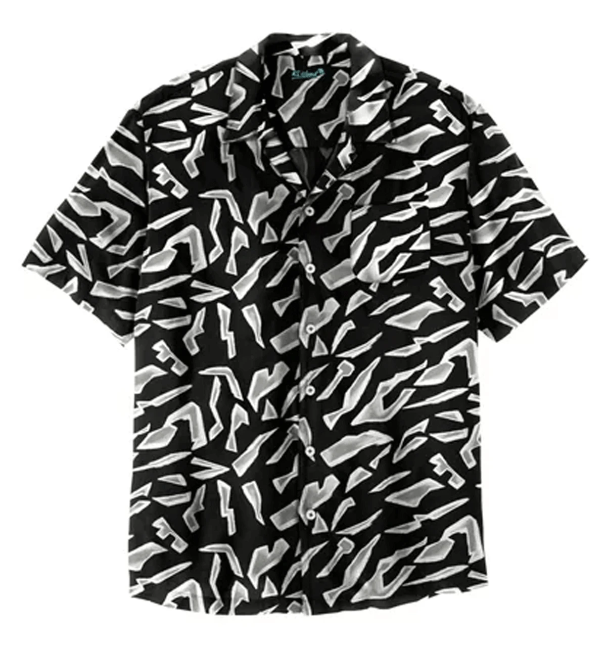 King Size Printed Rayon Short Sleeve Shirt 2X 3 King Size Printed Rayon Short Sleeve Shirt 2X
