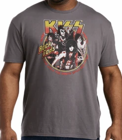 KISS Rock Gods Slate Gray Short Sleeve Tee Shirt 3X, 5X