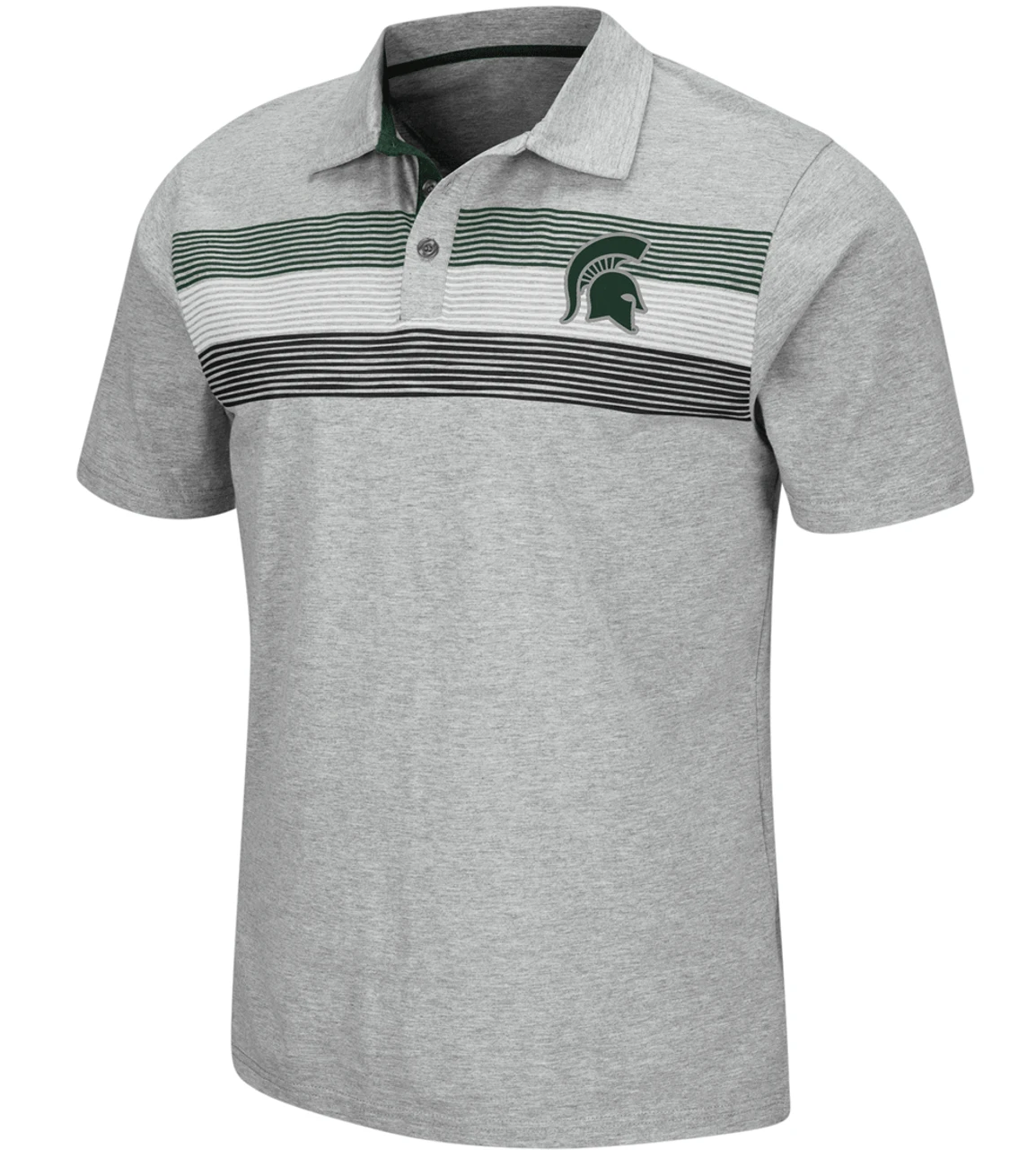 Colosseum Stinson Michigan State Heather Gray Polo 2X, 3X, 4X, 5X 3 Colosseum Stinson Michigan State Heather Gray Polo 2X, 3X, 4X, 5X