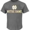Fanatics Notre Dame Wordmark Heather Charcoal Tee XLT, 2X, 2XT, 3XT, 4X, 4XT, 5X -Big&Tall Outlet NDHGryTee 70234.1697484282