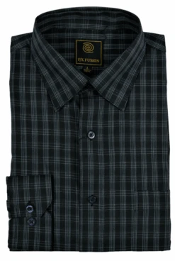 F/X Fusion Long Sleeve Sport Shirts 13 Patterns LT, 4XT, 5X, 5XT, 6X, 6XT -Big&Tall Outlet NavySilverBrokenGrid 75605.1624371108