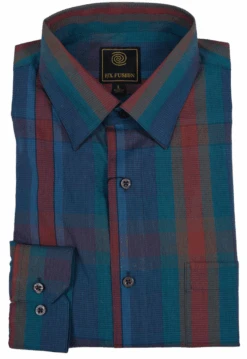 F/X Fusion Long Sleeve Sport Shirts 13 Patterns LT, 4XT, 5X, 5XT, 6X, 6XT -Big&Tall Outlet Purpletealburgundymultiplaid 62735.1624371108