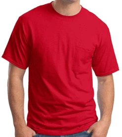 Sovereign Pocket Tees, Assorted Colors, 3X, 3XT, 4X, 4XT, 5X, 7X, 8X -Big&Tall Outlet Sovereign Red 20647.1531505457