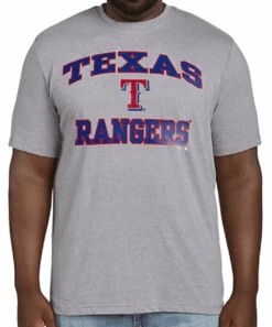 Fanatics MLB Texas Rangers Heather Gray Short Sleeve Tee Shirt 5XT