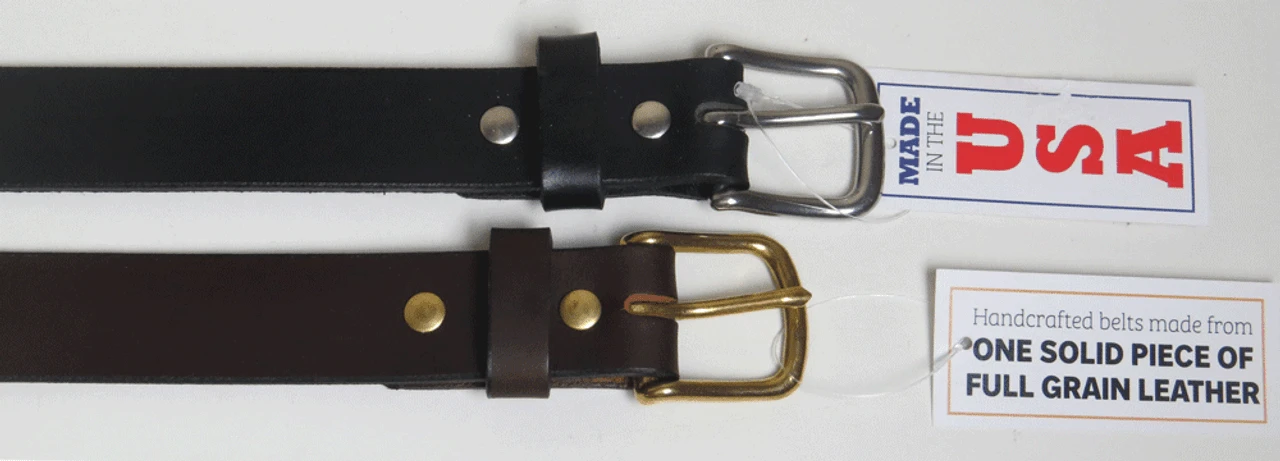 Handcrafted Solid Leather Belt, 1 1/2" Width, Brown Or Black 38, 42, 44, 46, 48, 50, 52, 54, 56, 58, 60 3 Handcrafted Solid Leather Belt, 1 1/2" Width, Brown Or Black 38, 42, 44, 46, 48, 50, 52, 54, 56, 58, 60