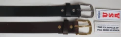 Handcrafted Solid Leather Belt, 1 1/4" Width, Brown Or Black 40, 42, 44, 46, 48, 50, 52, 54, 56, 58 -Big&Tall Outlet blkbrnthin 53853.1704906617