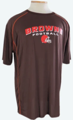 NFL Cleveland Browns Moisture Wicking Pindot Tee Shirt, 3X