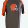 NFL Cleveland Browns Contrasting Shoulder Yoke Tee Shirt, 3X -Big&Tall Outlet brownstee 47105.1755187601