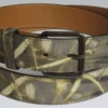 Real Tree Camo Pattern Twill And Bonded Leather Belt Size 46, 48