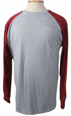 Champion Raglan Long Sleeve Tee Shirt LT, XLT, 2XT