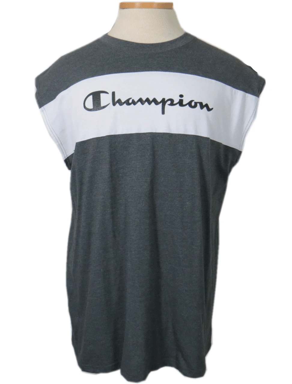 Champion Script Logo Chest Stripe Muscle Tee 3 Colors XLT, 2X, 2XT, 3X 4 Champion Script Logo Chest Stripe Muscle Tee 3 Colors XLT, 2X, 2XT, 3X - Image 2