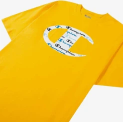 Champion Script In Logo Short Sleeve T Shirt 4 Colors Sizes 3XT, 4X, 4XT -Big&Tall Outlet chgold2 42123.1743097699