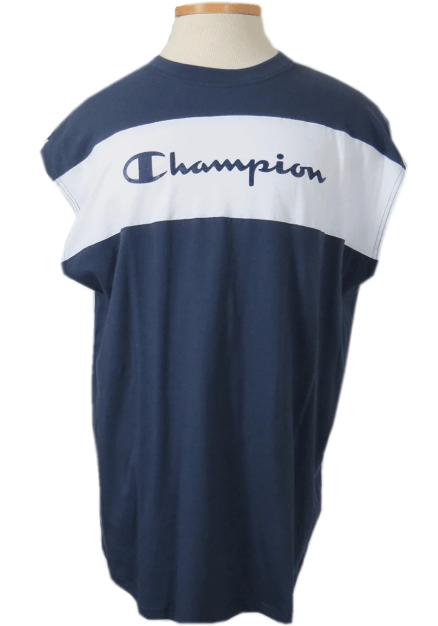 Champion Script Logo Chest Stripe Muscle Tee 3 Colors XLT, 2X, 2XT, 3X 5 Champion Script Logo Chest Stripe Muscle Tee 3 Colors XLT, 2X, 2XT, 3X - Image 3