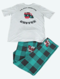 King Size, "I'm Just Here For Coffee," 2-Piece Pajama Set, XLT