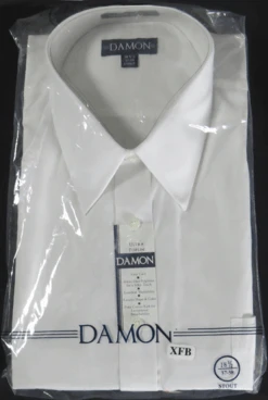 Damon Long Sleeve White Dress Shirt 18.5 37/38 Stout
