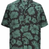 Edwards 2-Color Hibiscus Print Camp Shirt, Sky Blue Or Steel Gray, XL, 2X, 3X, 4X -Big&Tall Outlet eds2clrhibgreen 53657.1755710018
