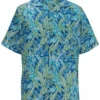 Edwards Royal Blue Leaf Print Camp Shirt, 2X, 3X, 5X -Big&Tall Outlet edsblueleafcamp 26921.1755626320