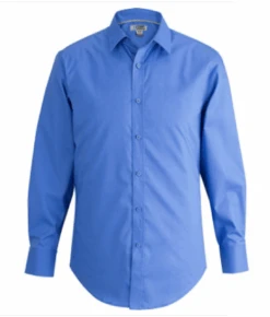 Edwards Long Sleeve Stretch Broadcloth Sport Shirt 5 Colors 3X, 4X, 5X, 6X -Big&Tall Outlet edsstrbrdclthfrblue 21671.1698775496