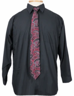 Falcon Bay Comfort Collar Long Sleeve Black Dress Shirt, Neck Sizes 18.5, 19, 20 -Big&Tall Outlet fbayblack2 65200.1689093533