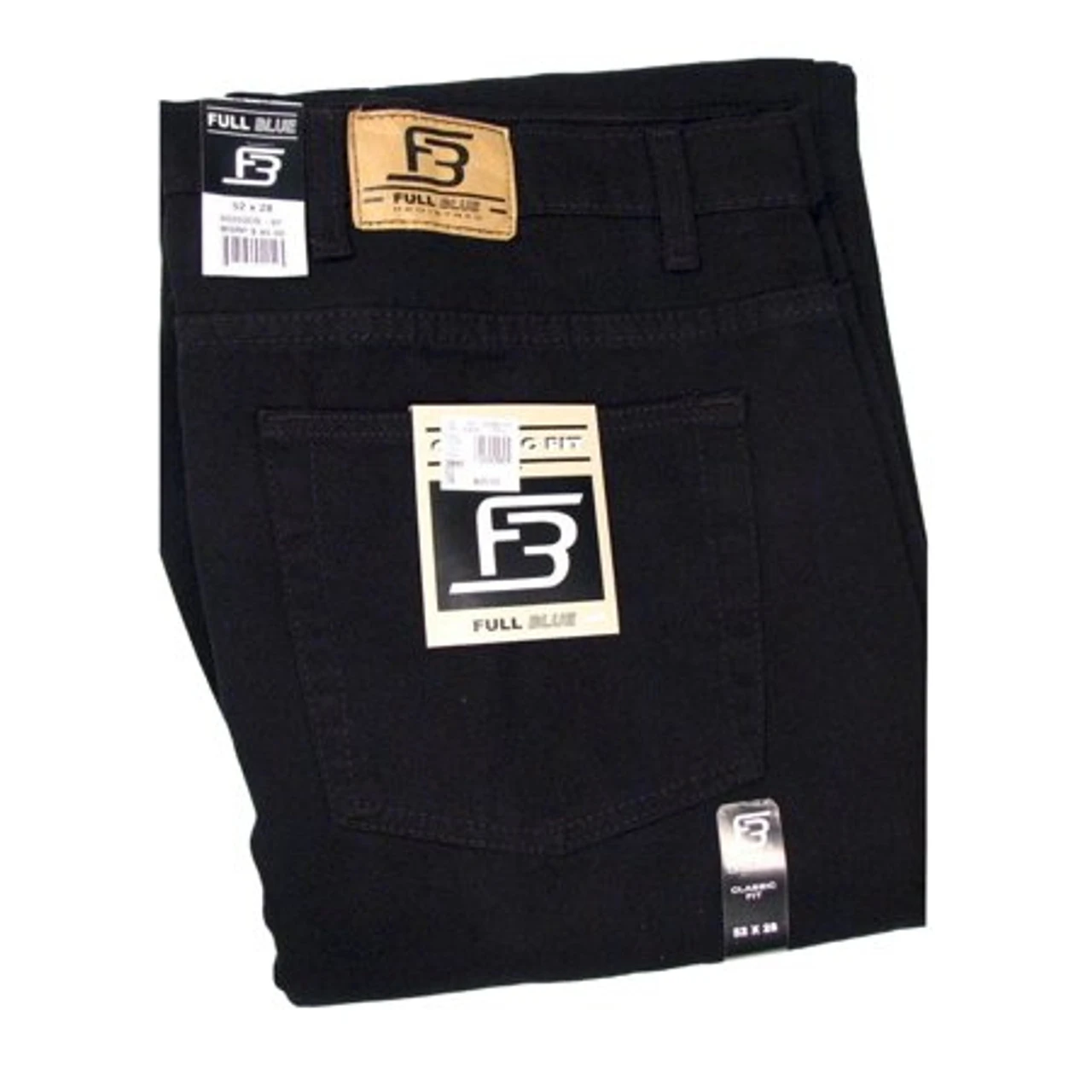 Full Blue Classic Fit Black Denim Jeans Size 36-48 4 Full Blue Classic Fit Black Denim Jeans Size 36-48 - Image 2