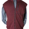 F/X Fusion Full Zip Fleece Sweater Vest 2 Colors LT, XLT, 2X, 4XT -Big&Tall Outlet fusionvestred 58047.1582220649