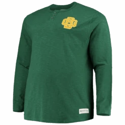 Mitchell & Ness Green Bay Packers First Round Pick Long Sleeve Green Henley T-Shirt 3X