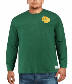 Mitchell & Ness Green Bay Packers First Round Pick Long Sleeve Green Henley T-Shirt 3X -Big&Tall Outlet greenbayhenleyguy 99671.1613592475