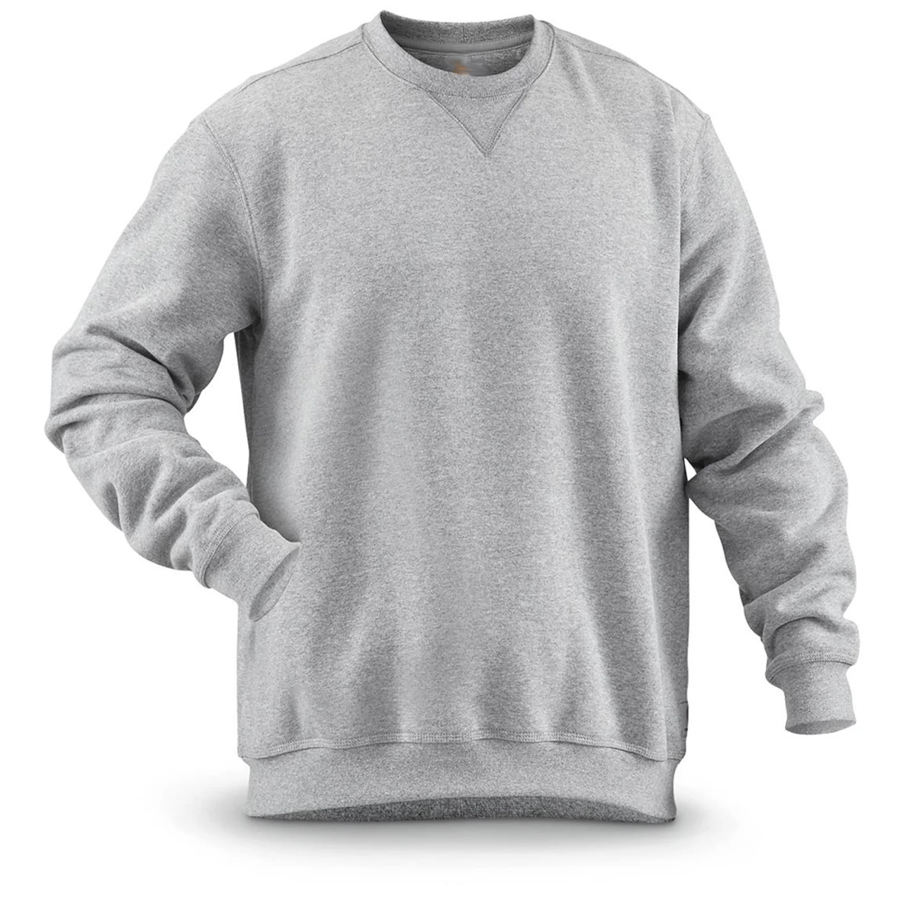 Cotton Works Heather Gray Crew Neck Sweatshirt, 3X 3 Cotton Works Heather Gray Crew Neck Sweatshirt, 3X