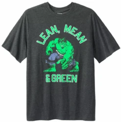 Marvel Comics Classic Hulk Heather Charcoal Short Sleeve Tee Shirt XLT